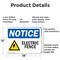 Signmission Electric Fence OSHA Notice Sign, Aluminum, 18in W x 12in L, 2PK OS-2PACK-NS-A-1218-L-11626 - alternate 5